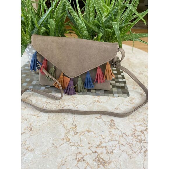 BAM forever clutch |convertible crossbody | multi colored tassels - Picture 4 of 12